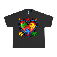 Pigment Black autism heart Urban Heavy Tee - Artiststas