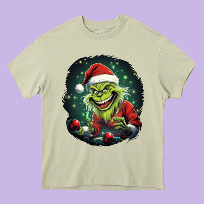 Grinch Heavy Core Tee Designed By Unal Design