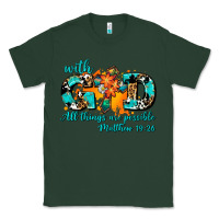 Sports Green with god all things are possible. cross Classic Tee - AdoDesignShop