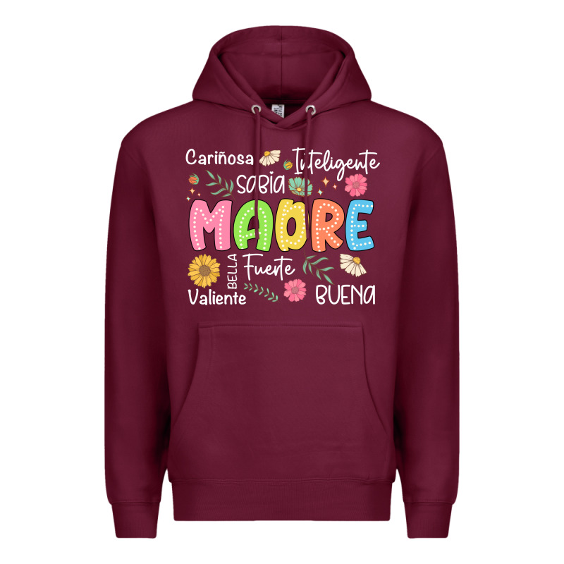 Madre Spanish Mothers Day Premium Hoodie by JahusDesignShop | Teevron