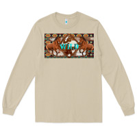 Mushroom aztec horses and wild with cowhide license plate template Long Sleeve Tee - Artiststas