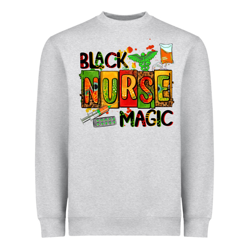 Black Nurse Magic Heavyweight Sweatshirt by AdoDesignShop | Teevron