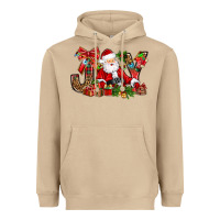 Mushroom joy christmas with santa bbs Heavyweight Hoodie - BundleAndBundleShop