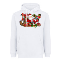 White joy christmas with santa bbs Heavyweight Hoodie - BundleAndBundleShop