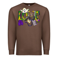 Chestnut Mardi Gras Love Nurse Premium Sweatshirt - BundleAndBundleShop
