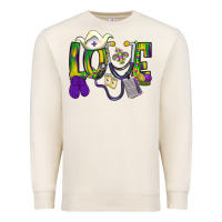 Sandshell Mardi Gras Love Nurse Premium Sweatshirt - BundleAndBundleShop