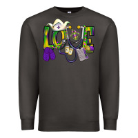 Smoke Mardi Gras Love Nurse Premium Sweatshirt - BundleAndBundleShop
