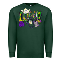 Sports Green Mardi Gras Love Nurse Premium Sweatshirt - BundleAndBundleShop