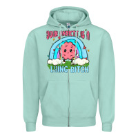 Seafoam your anxıett is a lying bitch malia Zipper Hoodie - MaliasSmallBusiness