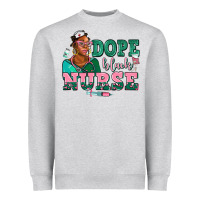 Heather Grey afro  nurse dope black Heavyweight Sweatshirt - AdoDesignShop