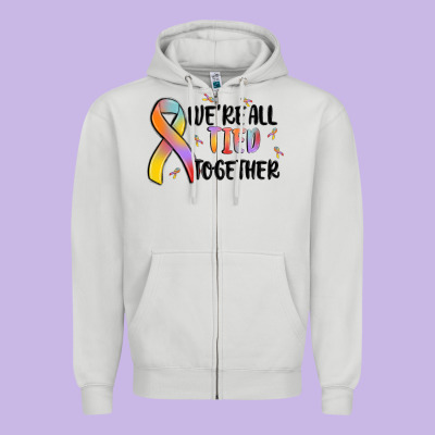 We Are All Tied Together Zipper Hoodie Designed By Maliassmallbusiness