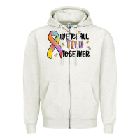 Oatmeal Heather we are all tied together Zipper Hoodie - MaliasSmallBusiness