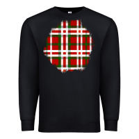 Black Christmas Tartan Patch Premium Sweatshirt - BundleAndBundleShop