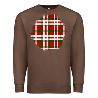 Chestnut Christmas Tartan Patch Premium Sweatshirt - BundleAndBundleShop