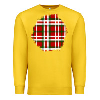 Lemon Christmas Tartan Patch Premium Sweatshirt - BundleAndBundleShop