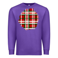 Purple Christmas Tartan Patch Premium Sweatshirt - BundleAndBundleShop