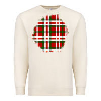 Sandshell Christmas Tartan Patch Premium Sweatshirt - BundleAndBundleShop