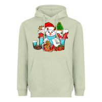 Matcha joy christmas with snowman bbs Heavyweight Hoodie - BundleAndBundleShop