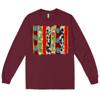 Burgundy christmas brushstroke Long Sleeve Tee - AdoDesignShop
