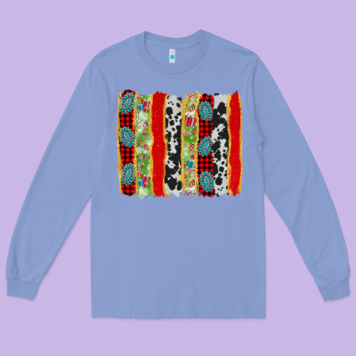 Christmas Brushstroke Long Sleeve Tee Designed By Adodesignshop