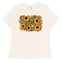 Bone cactus leopard sunflower glitter background Ladies Tee - AdoDesignShop