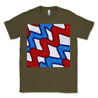 Army Green Glitter 4th Of July Seamless Pattern Classic Tee - BundleAndBundleShop
