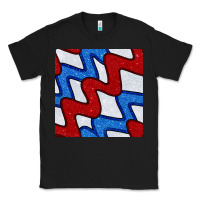 Black Glitter 4th Of July Seamless Pattern Classic Tee - BundleAndBundleShop