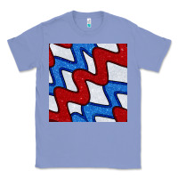 Colony Blue Glitter 4th Of July Seamless Pattern Classic Tee - BundleAndBundleShop