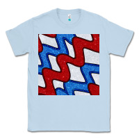 Dusty Blue Glitter 4th Of July Seamless Pattern Classic Tee - BundleAndBundleShop