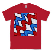 Red Glitter 4th Of July Seamless Pattern Classic Tee - BundleAndBundleShop