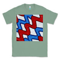 Sage Glitter 4th Of July Seamless Pattern Classic Tee - BundleAndBundleShop