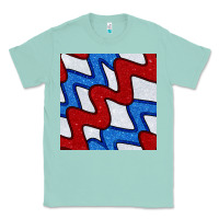 Seafoam Glitter 4th Of July Seamless Pattern Classic Tee - BundleAndBundleShop