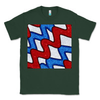 Sports Green Glitter 4th Of July Seamless Pattern Classic Tee - BundleAndBundleShop