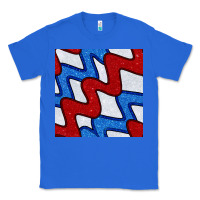 True Royal Glitter 4th Of July Seamless Pattern Classic Tee - BundleAndBundleShop