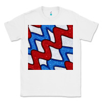 White Glitter 4th Of July Seamless Pattern Classic Tee - BundleAndBundleShop