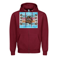 Burgundy dog mom Zipper Hoodie - MaliasSmallBusiness