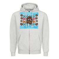 Dove Grey dog mom Zipper Hoodie - MaliasSmallBusiness