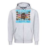 Heather Grey dog mom Zipper Hoodie - MaliasSmallBusiness