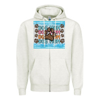 Oatmeal Heather dog mom Zipper Hoodie - MaliasSmallBusiness
