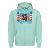 Seafoam dog mom Zipper Hoodie - MaliasSmallBusiness