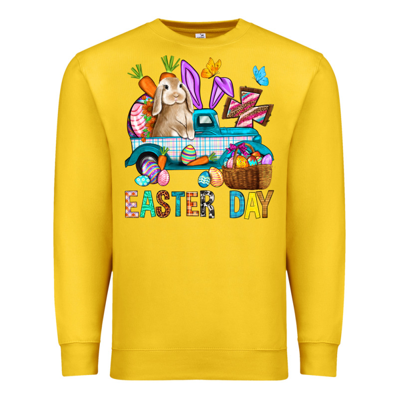 Easter Day With Truck Premium Sweatshirt by BundleAndBundleShop | Teevron