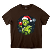 Chocolate Brown Grinch Heavy Core Tee - Unal Design