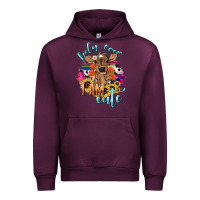 Mauve Wine Holy cow i am cute baby cow Urban Hoodie - HowdyJamesFarm