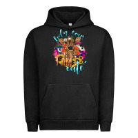 Pigment Black Holy cow i am cute baby cow Urban Hoodie - HowdyJamesFarm