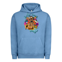 Pigment Pebble Blue Holy cow i am cute baby cow Urban Hoodie - HowdyJamesFarm