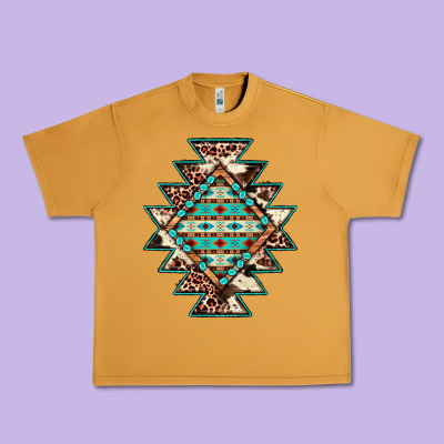 Cowhide Leopard Gemstone Aztec Urban Heavy Tee Designed By Jahusdesignshop