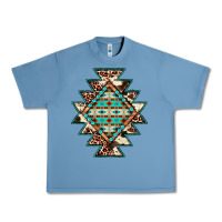 Pebble Blue cowhide leopard gemstone aztec Urban Heavy Tee - JahusDesignShop