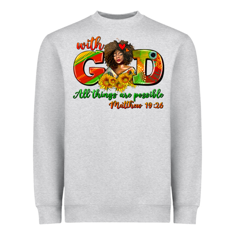 With God All Things Are Possible Juneteenth Heavyweight Sweatshirt by AdoDesignShop | Teevron
