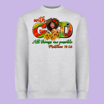 With God All Things Are Possible Juneteenth Heavyweight Sweatshirt Designed By Adodesignshop