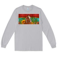 Moon Dust aztec horse cactus and sunflowers license plate template Long Sleeve Tee - Artiststas